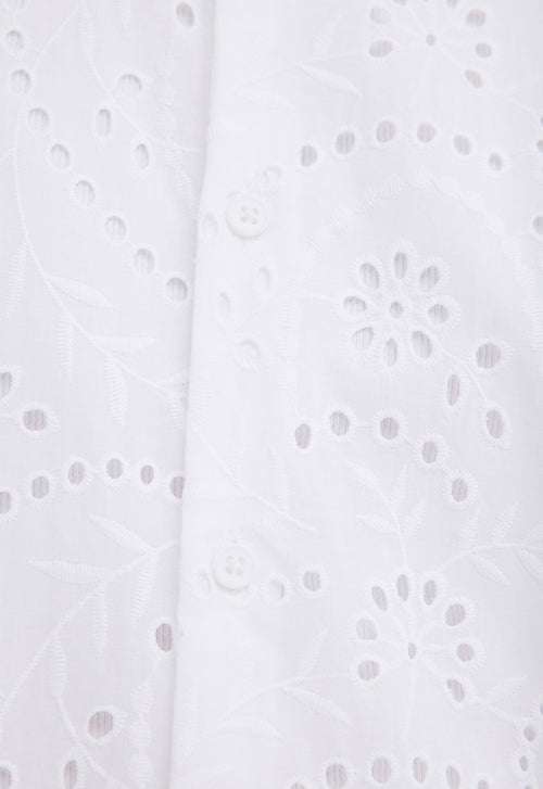 Jac+Jack Vinnie Cotton Embroidered Shirt - White